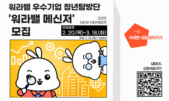 워라밸 우수기업 청년탐방단 '워라밸 메신저' 모집